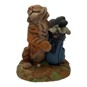 PC4 Tim Wolfe Tiger with Golf Clubs Bag Figurine 1997